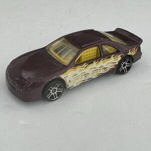 Hot Wheels Car 1996 T-Bird Stocker Burgundy/Maroon w/Flames